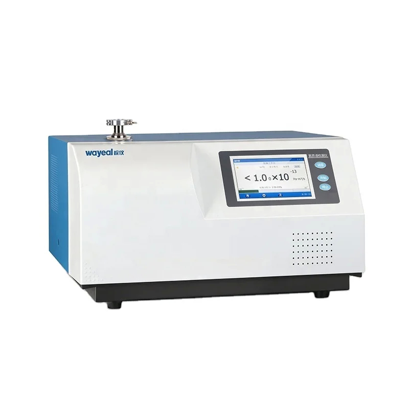 5*10-13 Pa.m3/s Heliumlekkadetector met 7 kleuren touchscreen 2pcs Iridium Ion Source